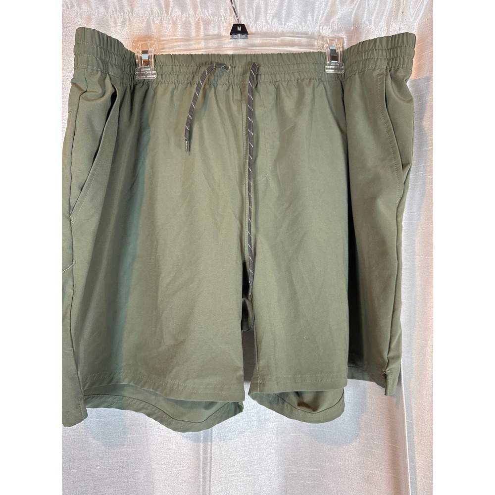 Columbia PFG Water Shorts Olive Green Elastic Waist Drawstring Men's XXL‎